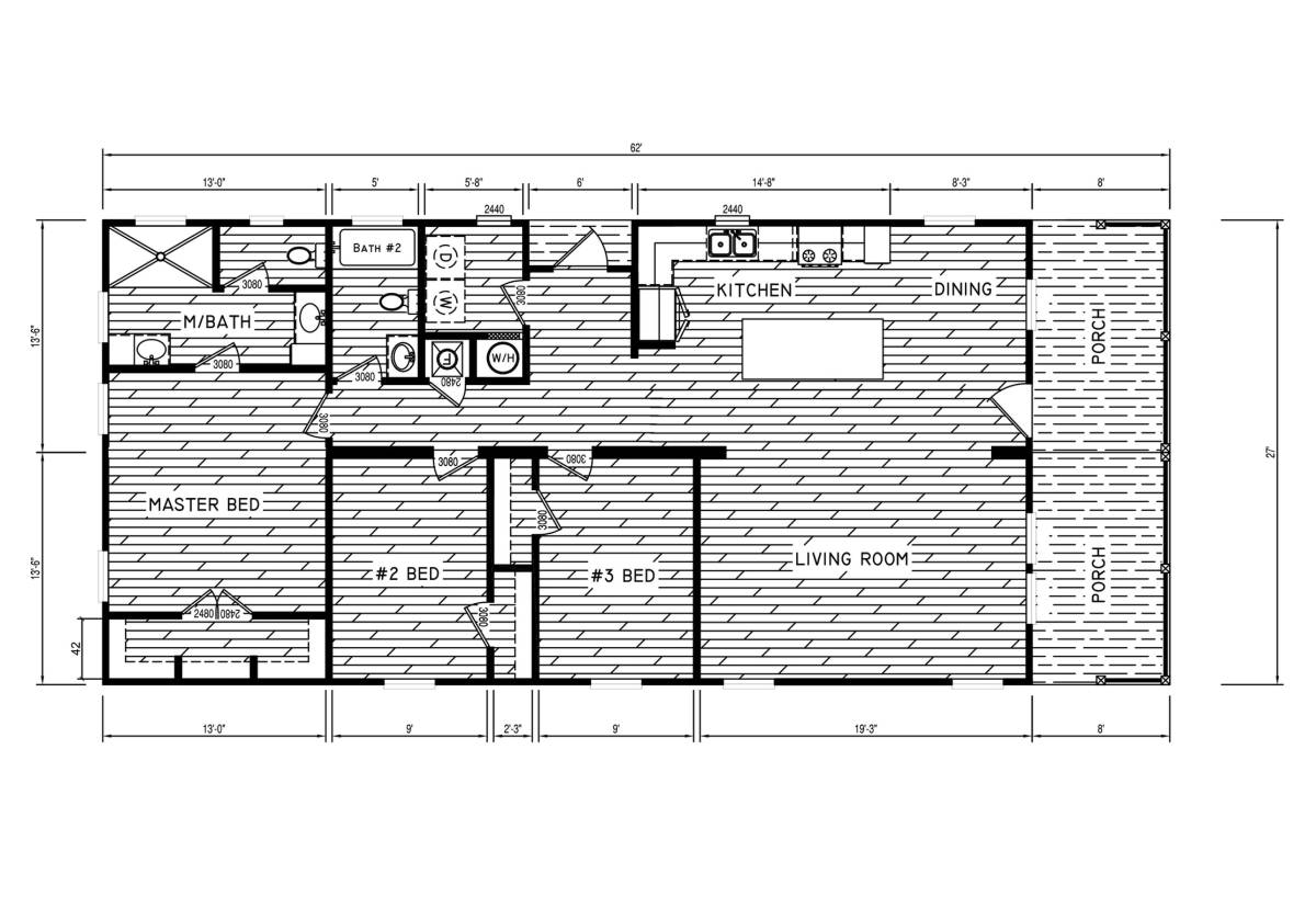 Creekside Series The Stingray Porch CS-2807-P by Timber Creek Housing